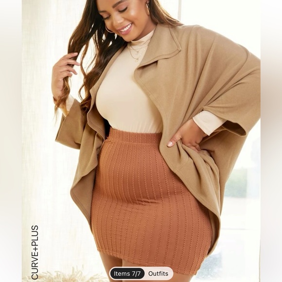 SHEIN Beige throw over shawl jacket - Picture 1 of 5